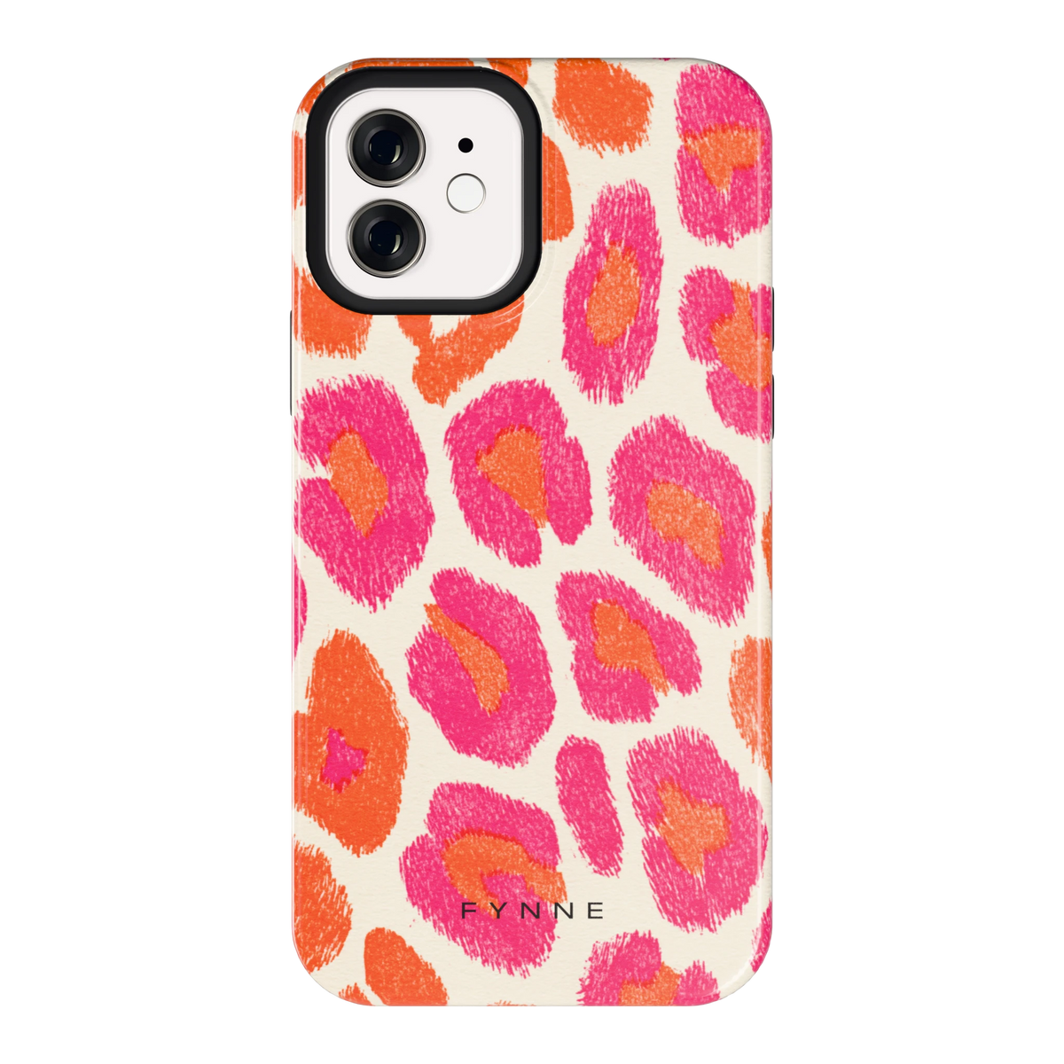 Neon Luipaardvlekken hoesje voor iPhone 12, achterkant