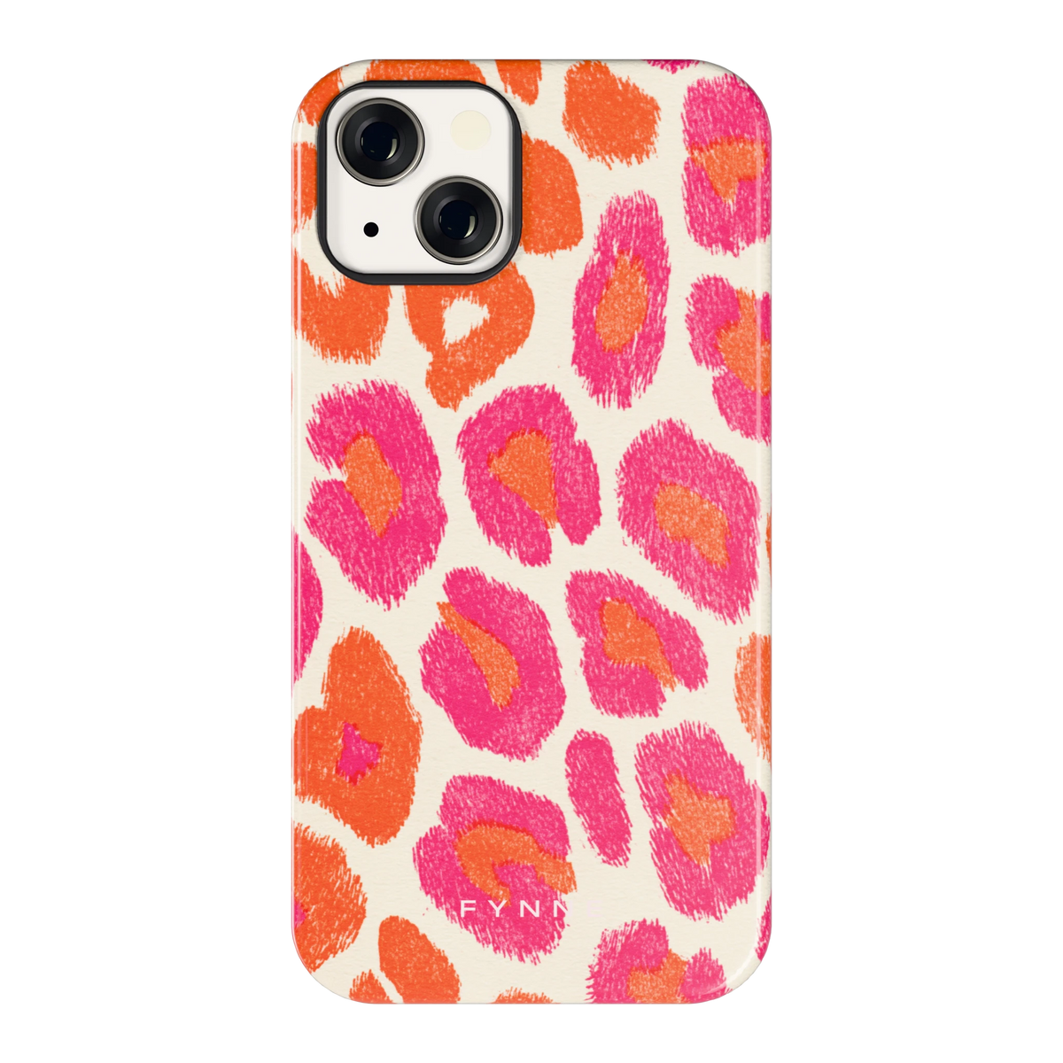 Neon Luipaardvlekken hoesje voor iPhone 13, achterkant