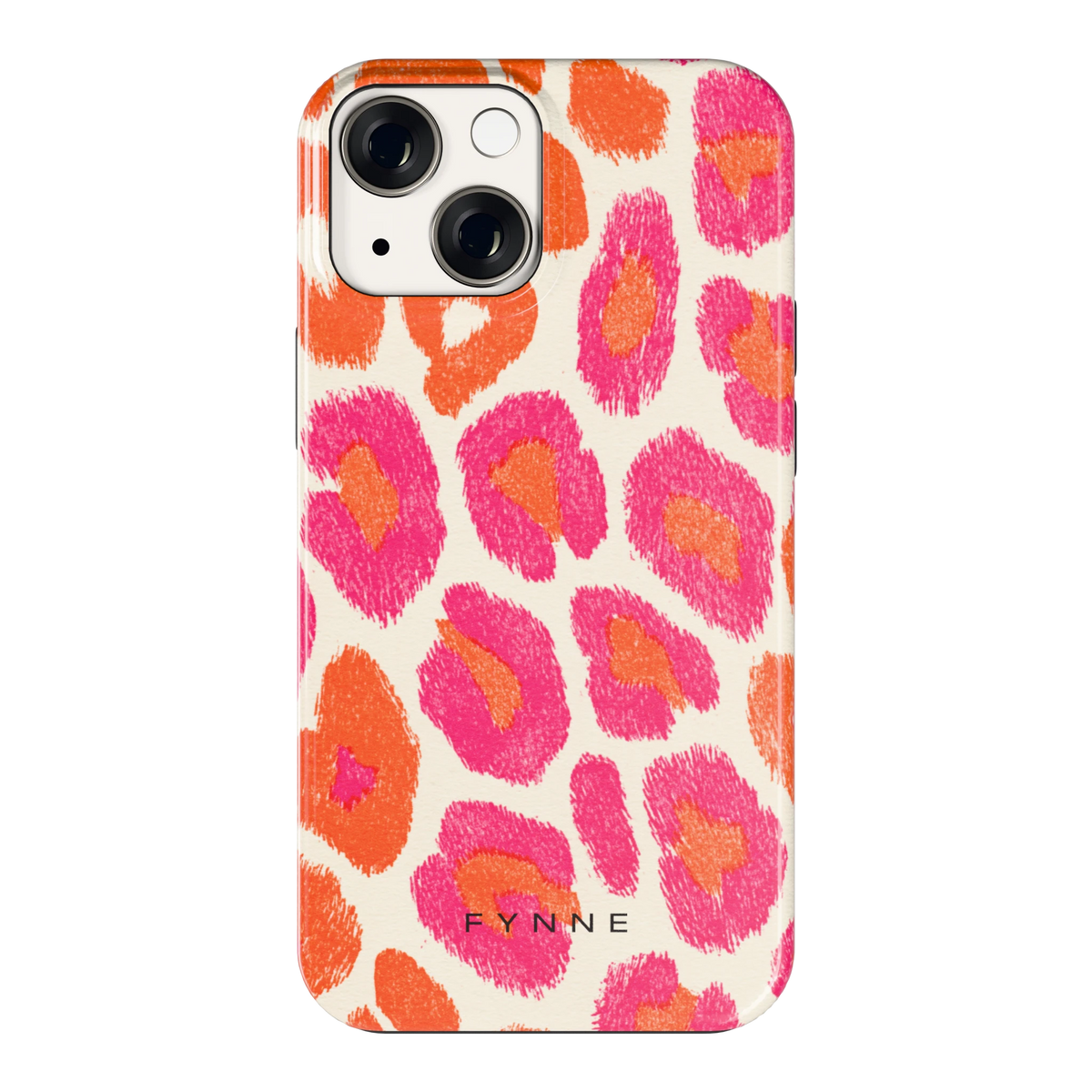 Neon Luipaardvlekken hoesje voor iPhone 13 mini, achterkant