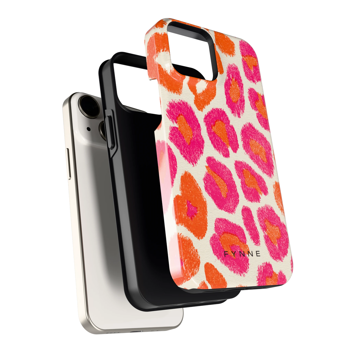 Neon Luipaardvlekken hoesje voor iPhone 13 mini, los van de telefoon
