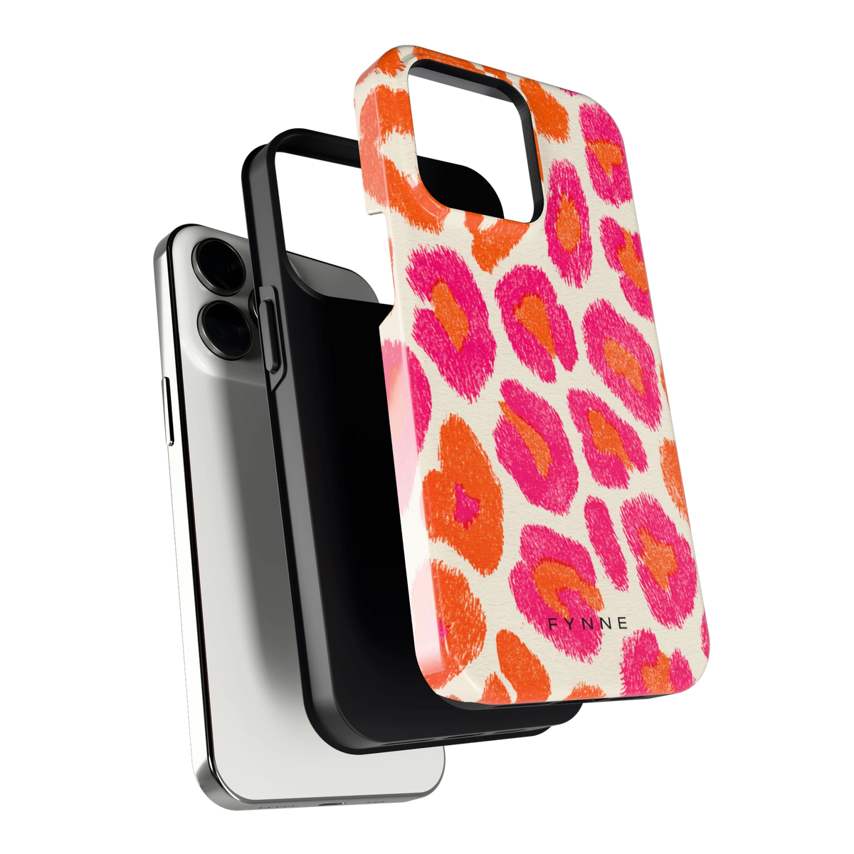 Neon Luipaardvlekken hoesje voor iPhone 13 Pro, los van de telefoon