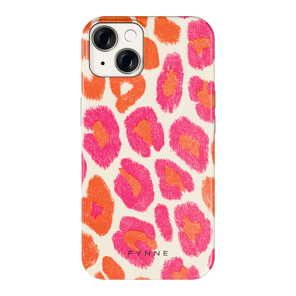 Neon Luipaardvlekken hoesje voor iPhone 14, achterkant