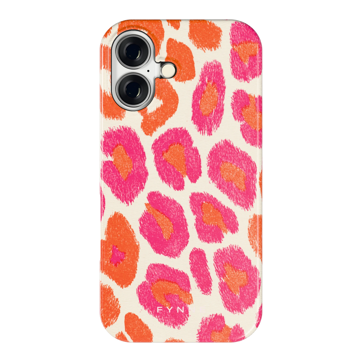 Neon Luipaardvlekken hoesje voor iPhone 16, achterkant