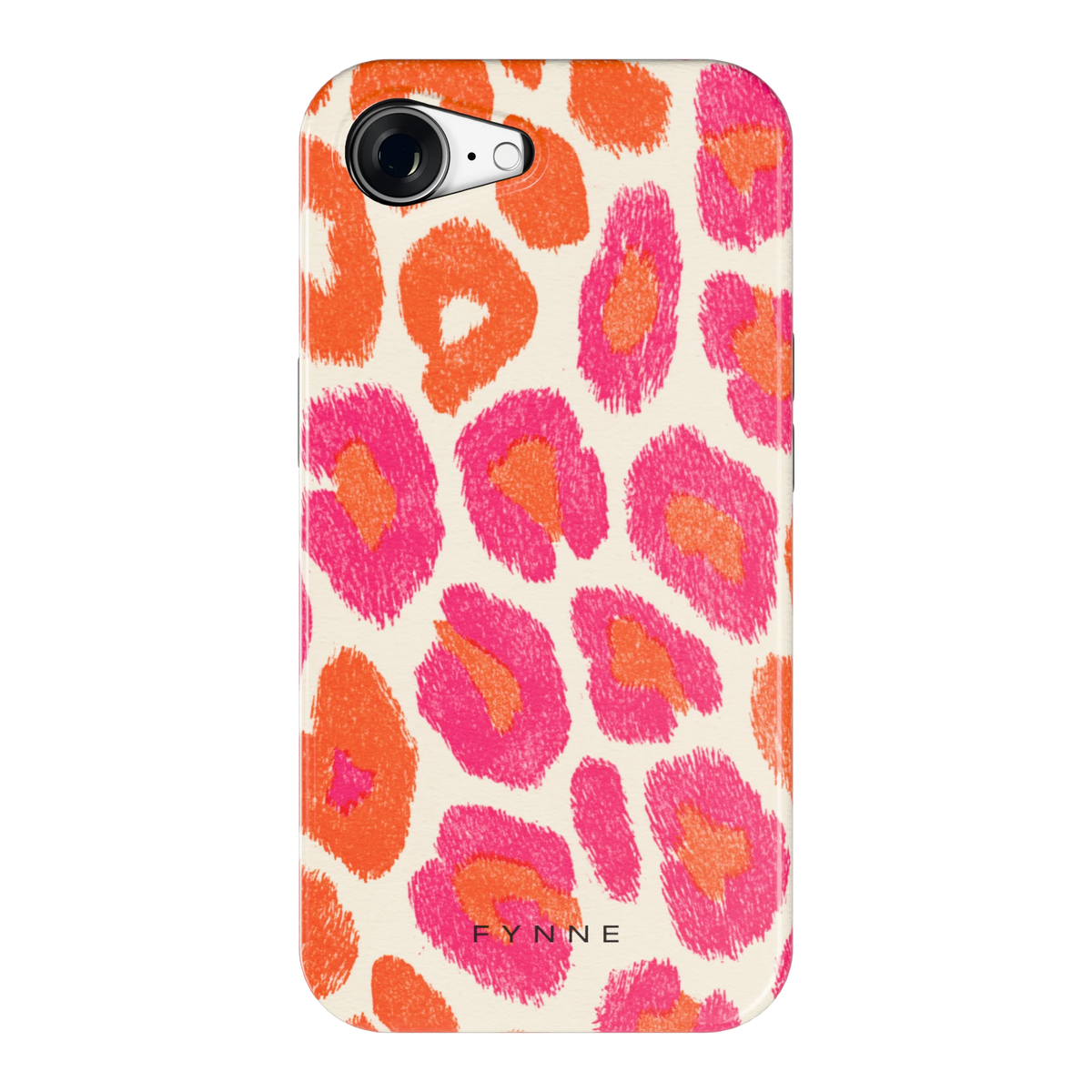 Neon Luipaardvlekken hoesje voor iPhone 16e, achterkant