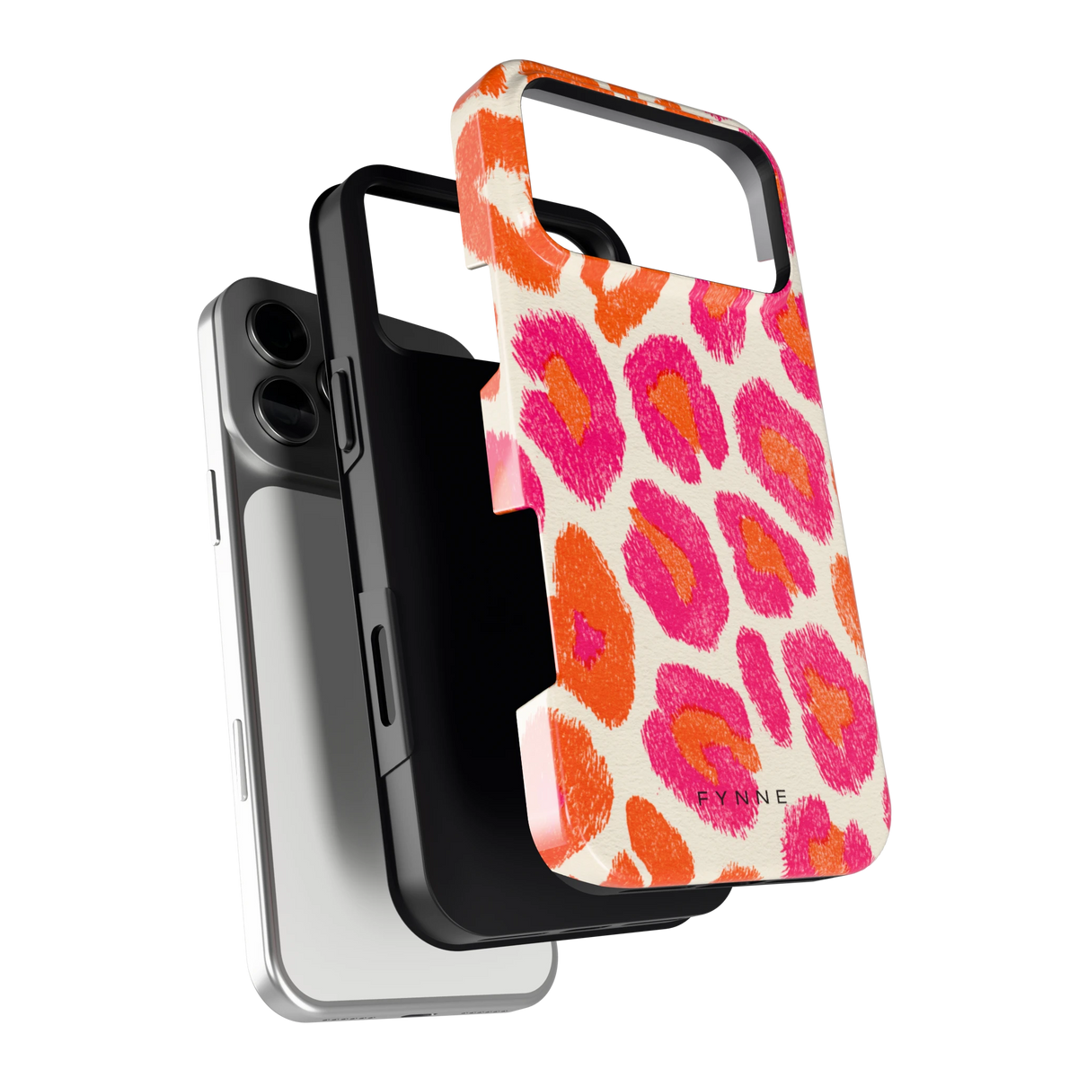 Neon Luipaardvlekken hoesje voor iPhone 17 Pro Max, los van de telefoon