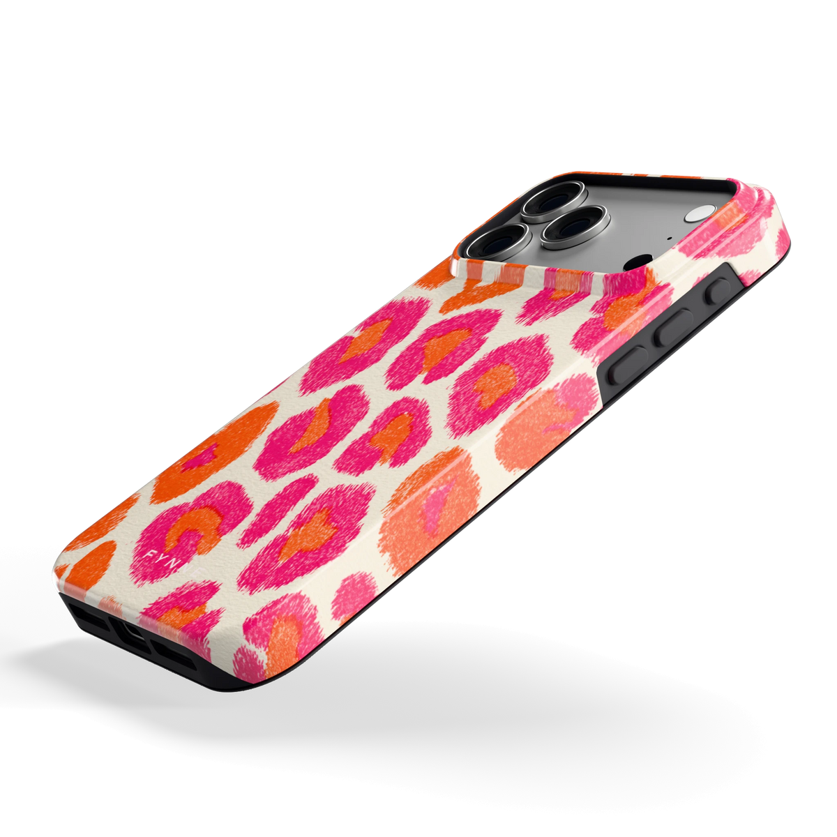 Neon Luipaardvlekken hoesje voor iPhone 18 Pro Max, schuin