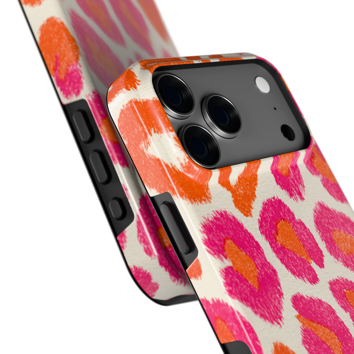 Neon Luipaardvlekken hoesje voor iPhone 18 Pro Max, close-up