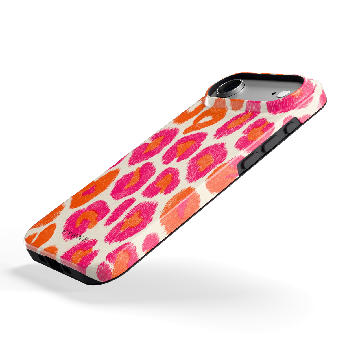 Neon Luipaardvlekken hoesje voor iPhone Air, schuin