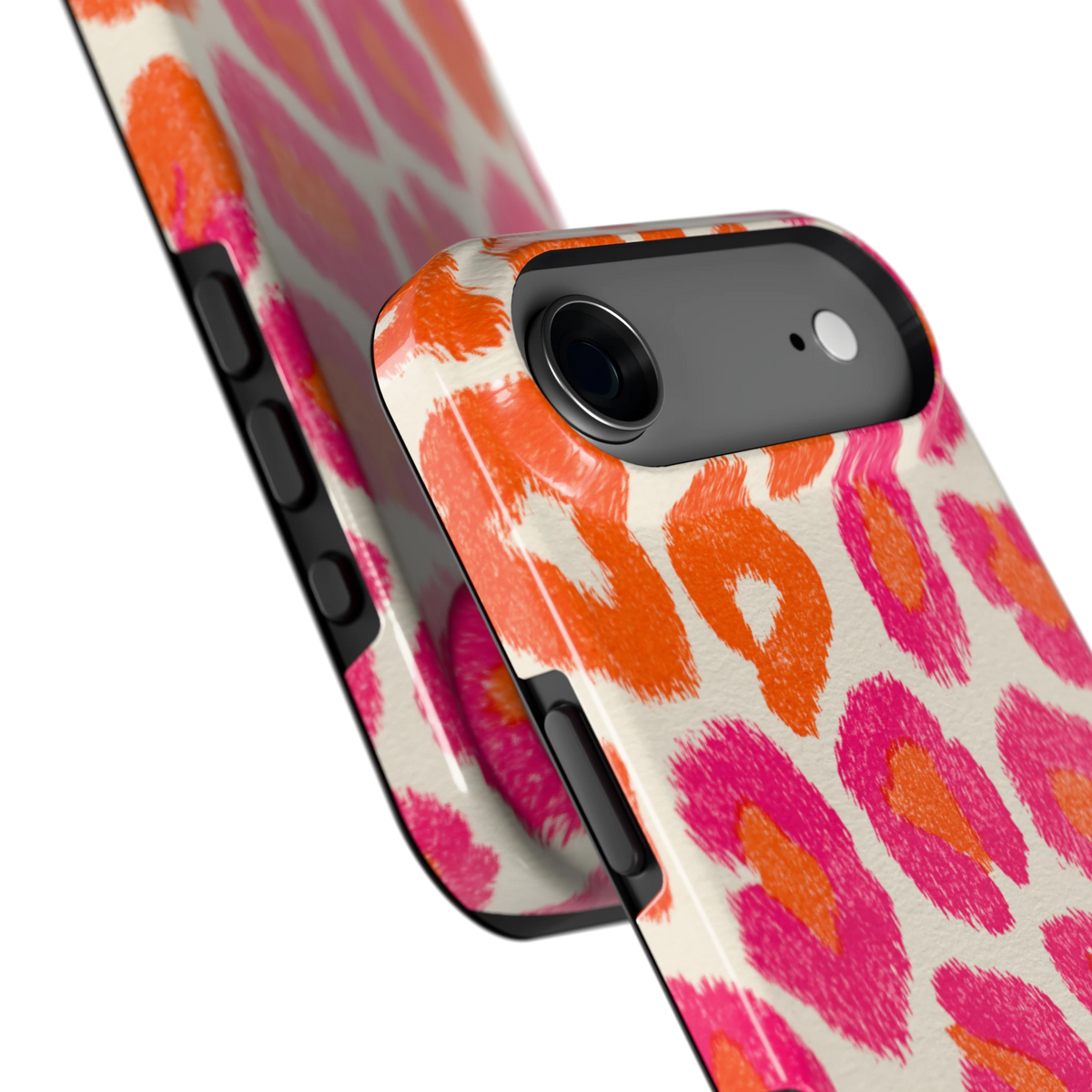 Neon Luipaardvlekken hoesje voor iPhone Air, close-up