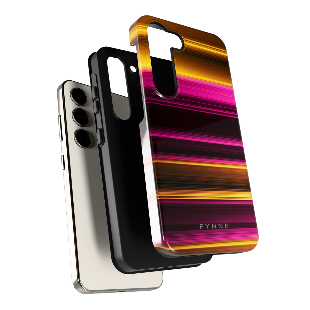 Neon Lichtstrepen hoesje voor Galaxy S23, los van de telefoon