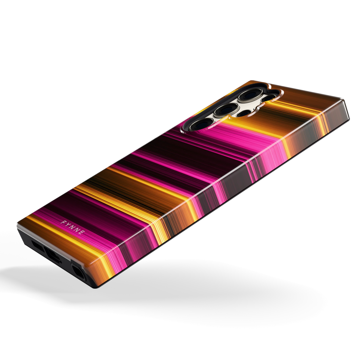 Neon Lichtstrepen hoesje voor Galaxy S23 Ultra, schuin