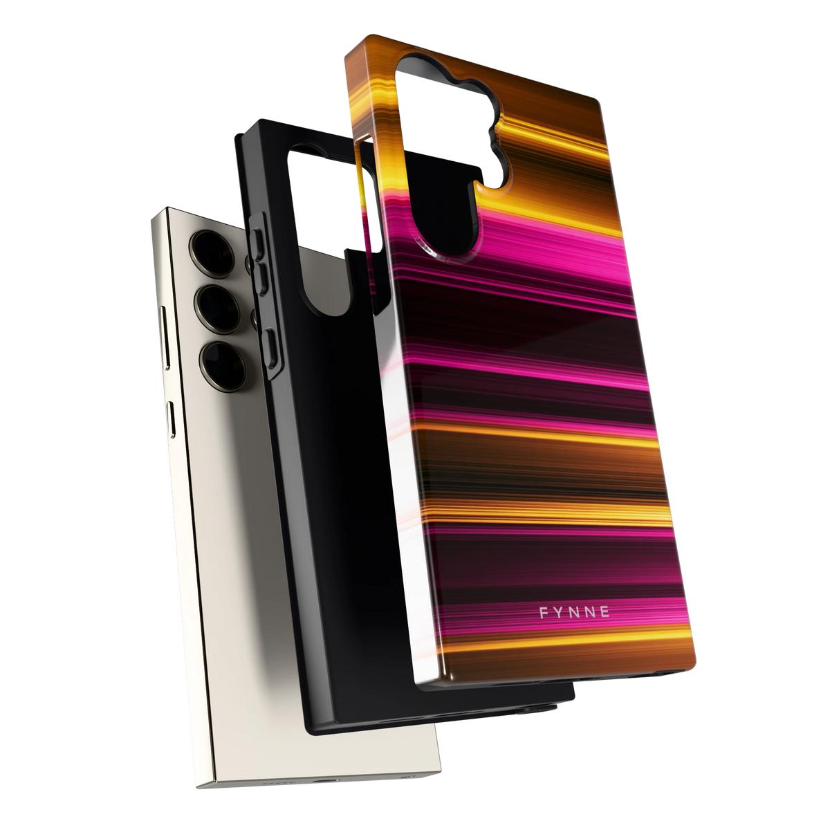 Neon Lichtstrepen hoesje voor Galaxy S23 Ultra, los van de telefoon