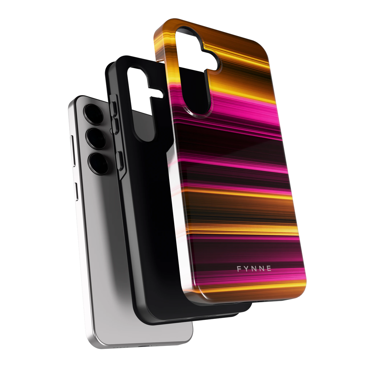 Neon Lichtstrepen hoesje voor Galaxy S24, los van de telefoon