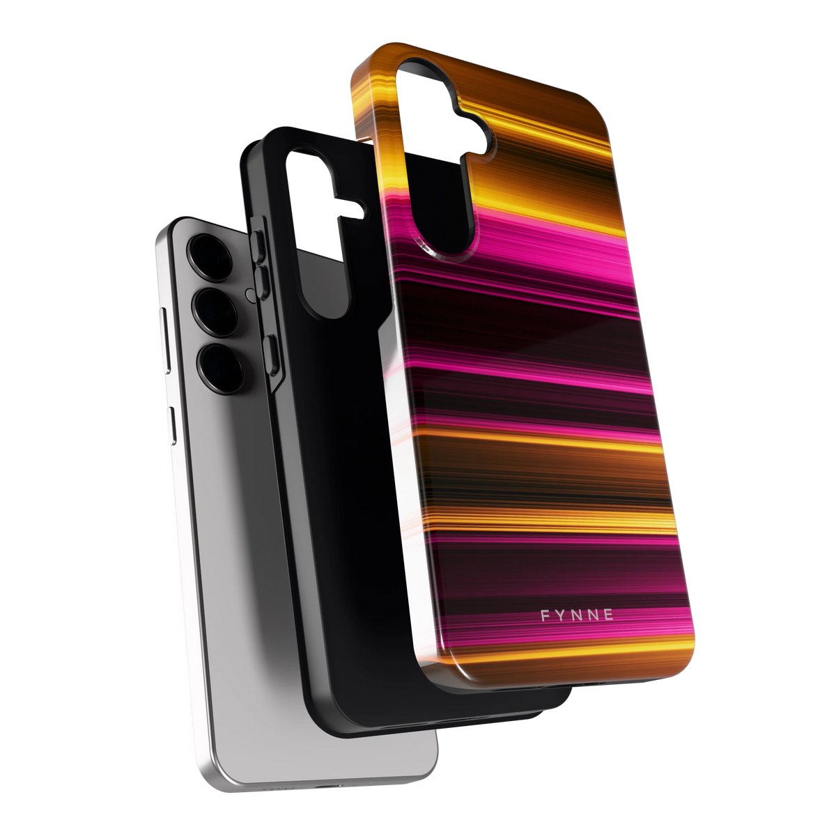 Neon Lichtstrepen hoesje voor Galaxy S24+, los van de telefoon
