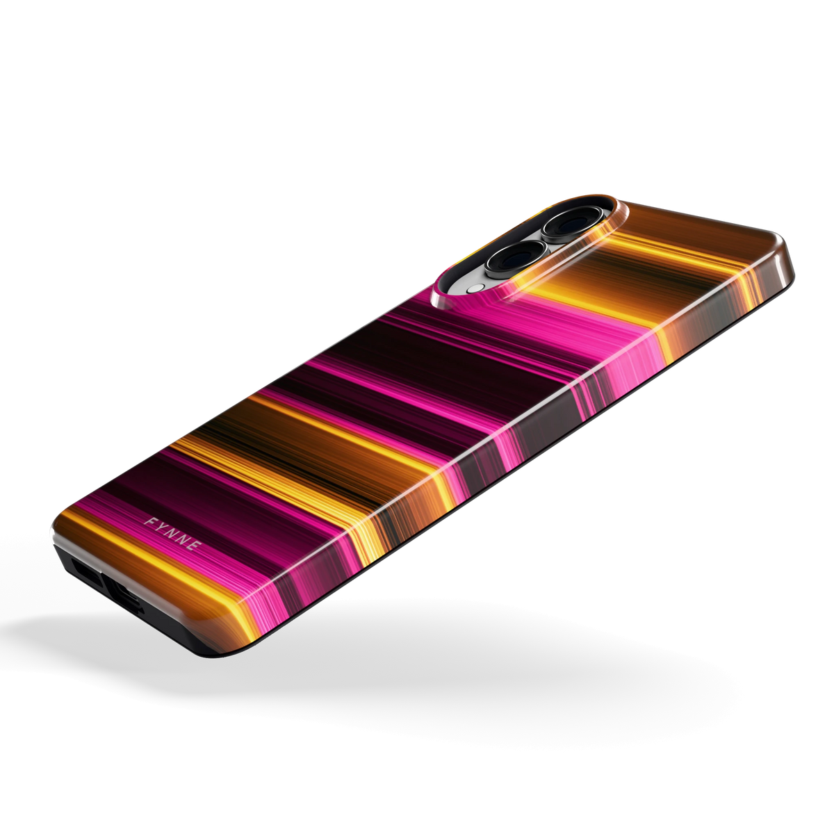 Neon Lichtstrepen hoesje voor Galaxy S25 Edge, schuin