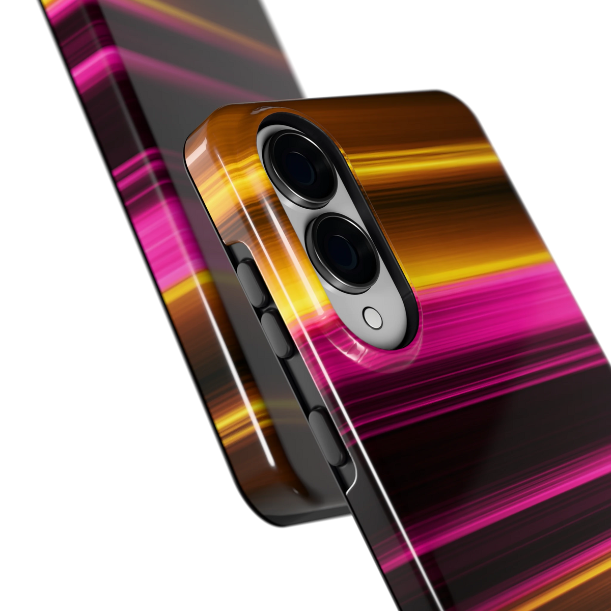 Neon Lichtstrepen hoesje voor Galaxy S25 Edge, close-up