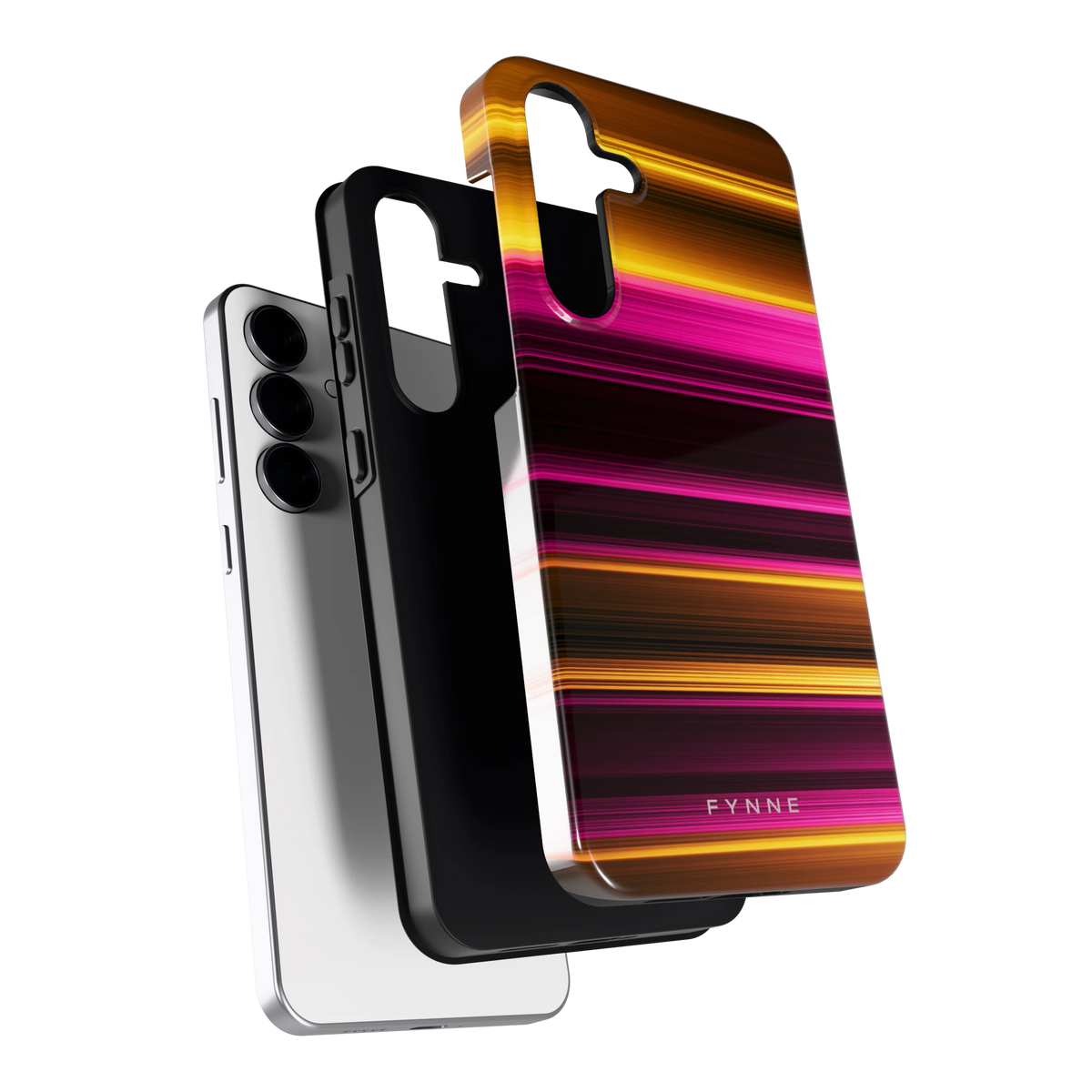 Neon Lichtstrepen hoesje voor Galaxy S25 FE, los van de telefoon