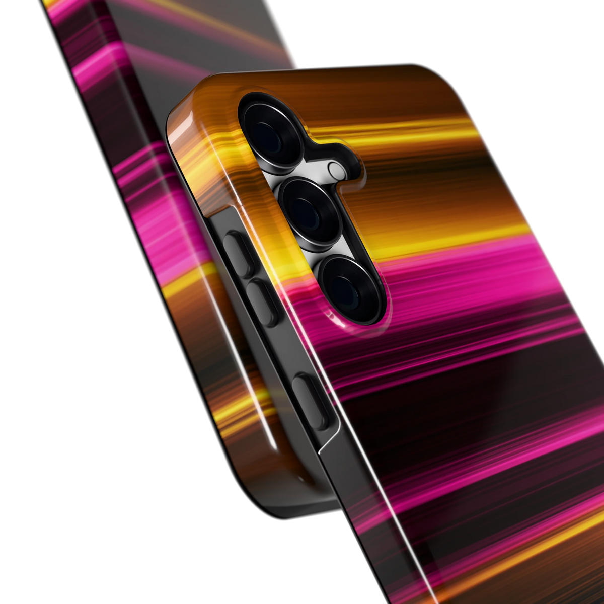 Neon Lichtstrepen hoesje voor Galaxy S25 FE, close-up