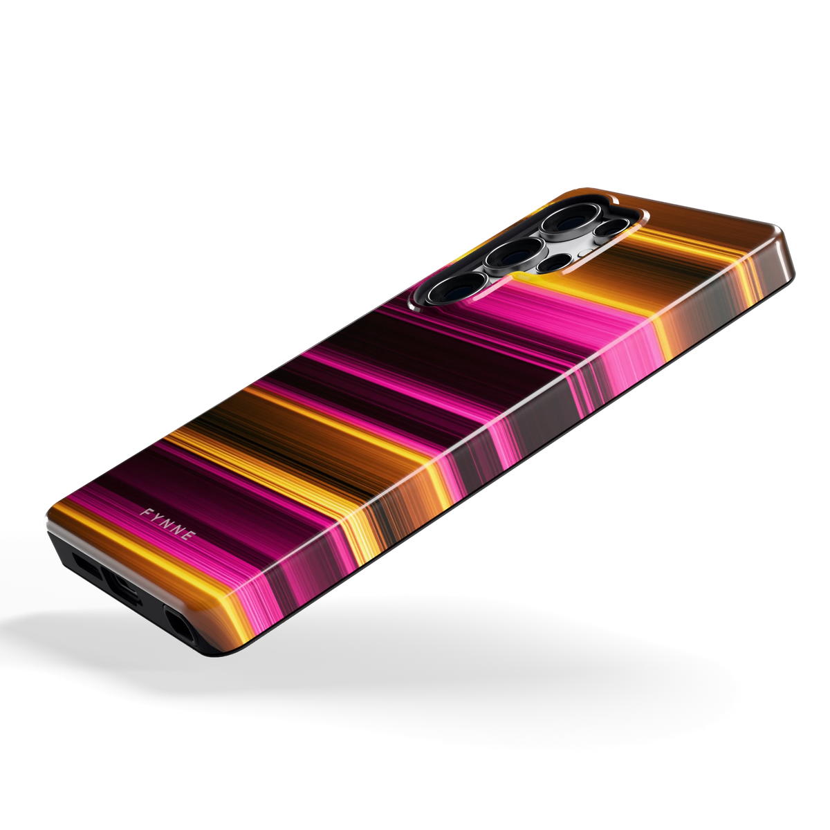 Neon Lichtstrepen hoesje voor Galaxy S25 Ultra, schuin