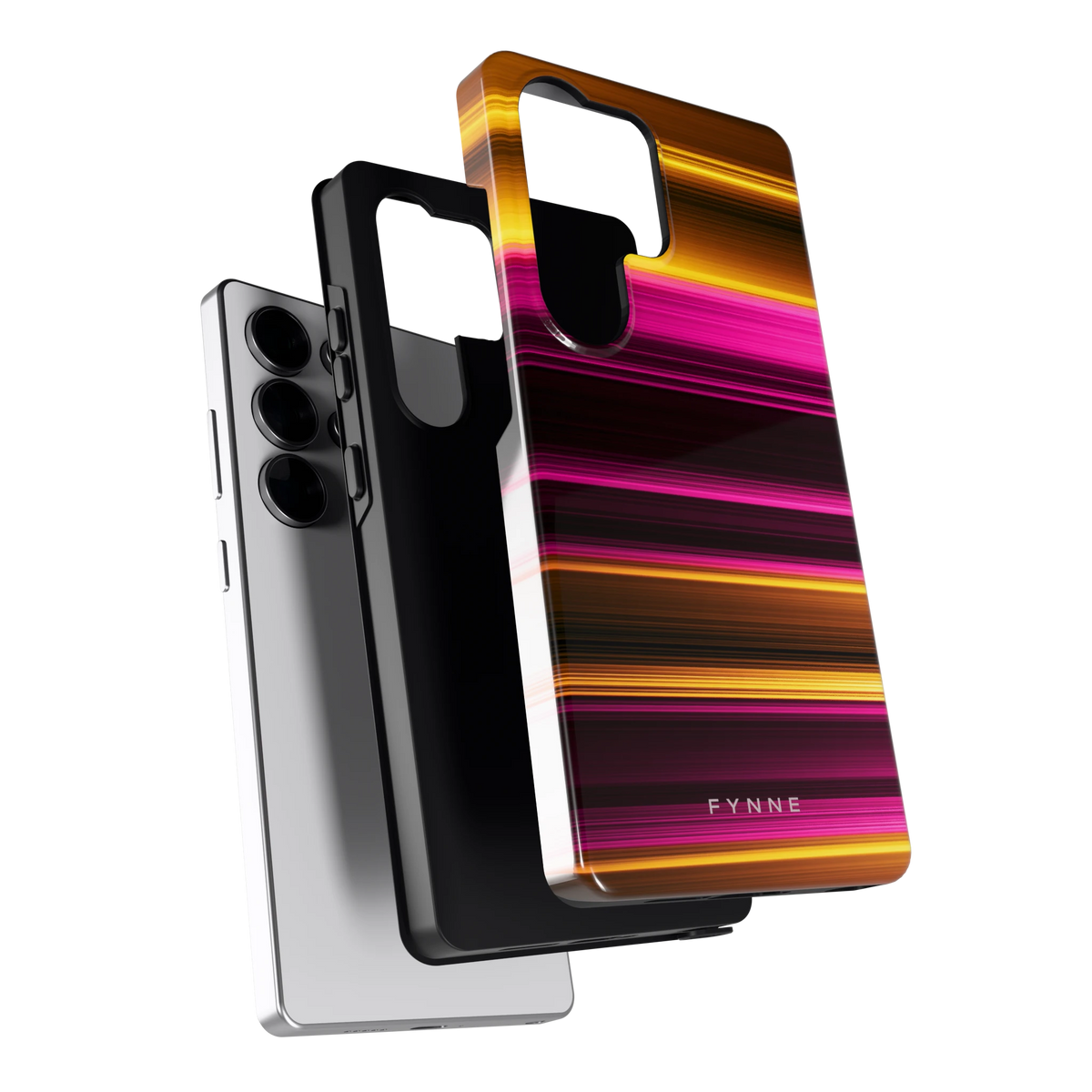 Neon Lichtstrepen hoesje voor Galaxy S25 Ultra, los van de telefoon