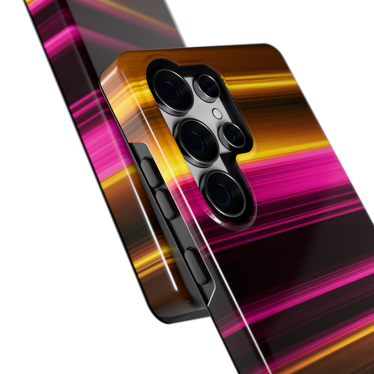 Neon Lichtstrepen hoesje voor Galaxy S25 Ultra, close-up