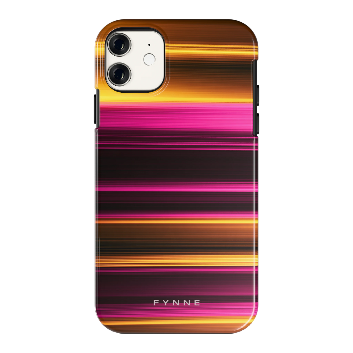 Neon Lichtstrepen hoesje voor iPhone 11, achterkant