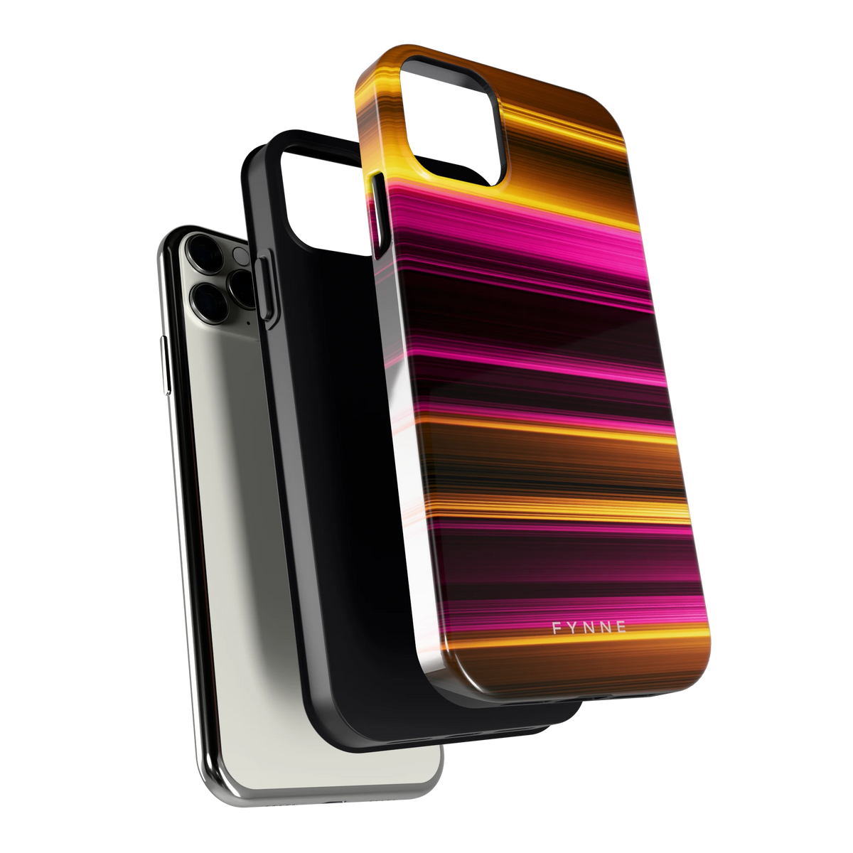 Neon Lichtstrepen hoesje voor iPhone 11 Pro Max, los van de telefoon