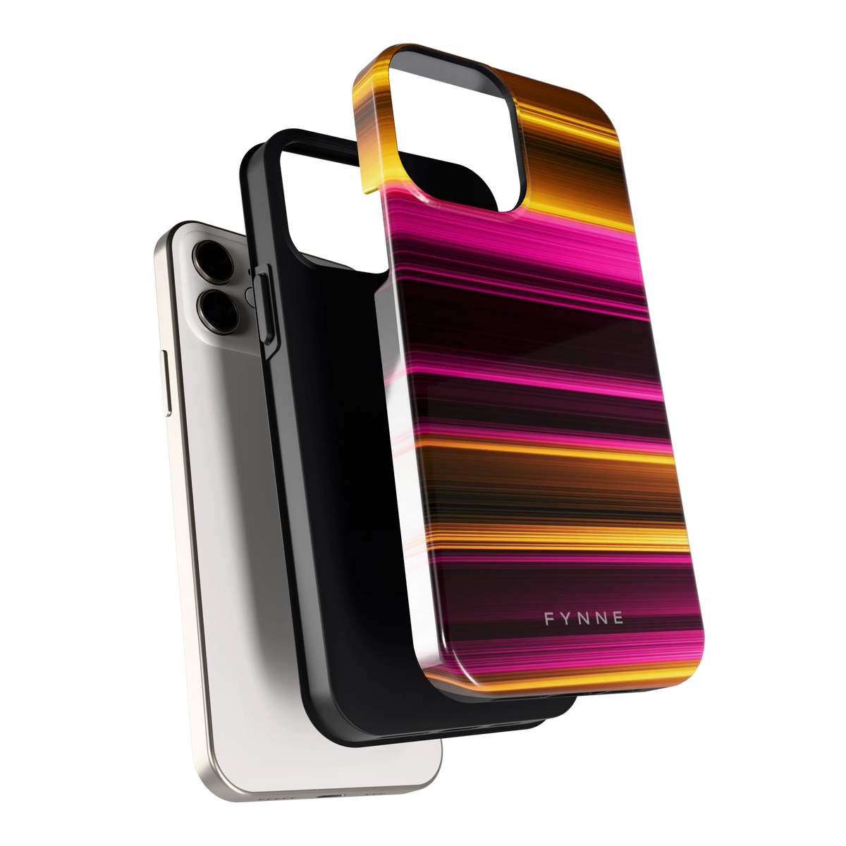 Neon Lichtstrepen hoesje voor iPhone 12, los van de telefoon