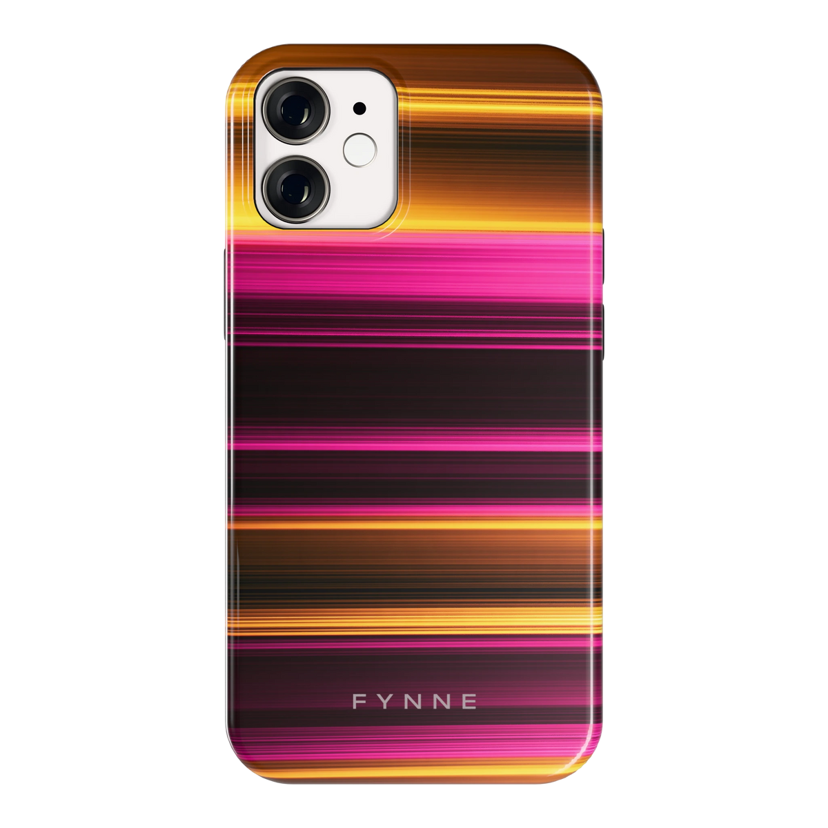 Neon Lichtstrepen hoesje voor iPhone 12 mini, achterkant