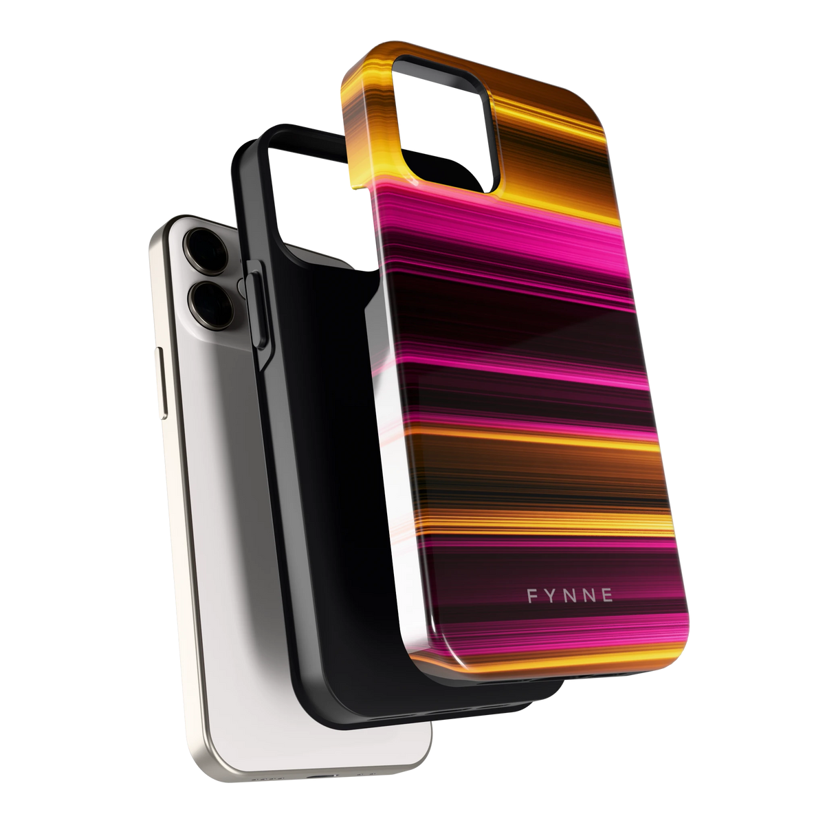 Neon Lichtstrepen hoesje voor iPhone 12 mini, los van de telefoon