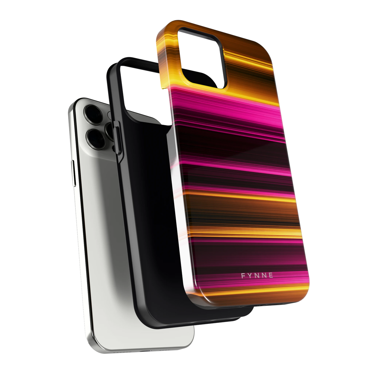 Neon Lichtstrepen hoesje voor iPhone 12 Pro Max, los van de telefoon
