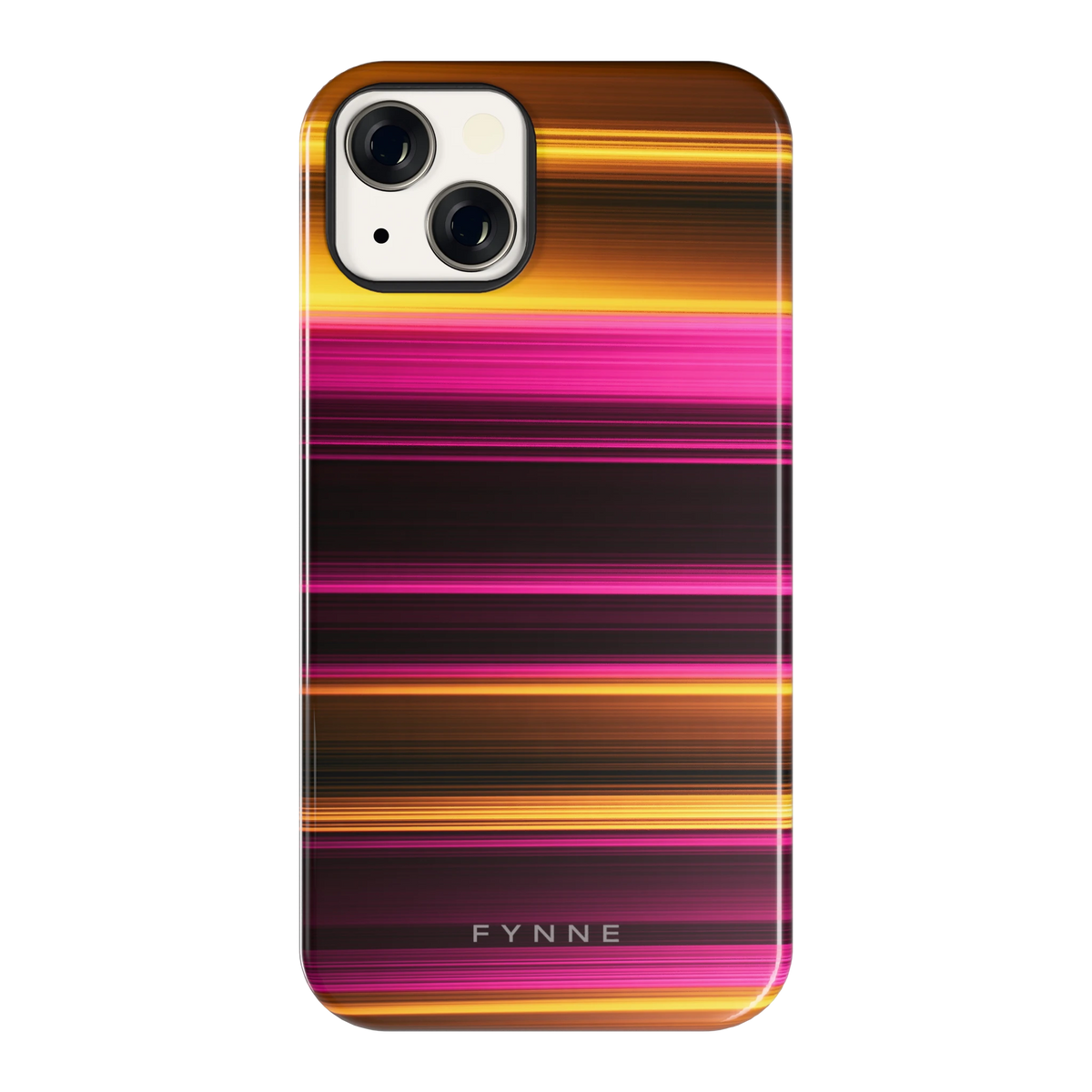 Neon Lichtstrepen hoesje voor iPhone 13, achterkant