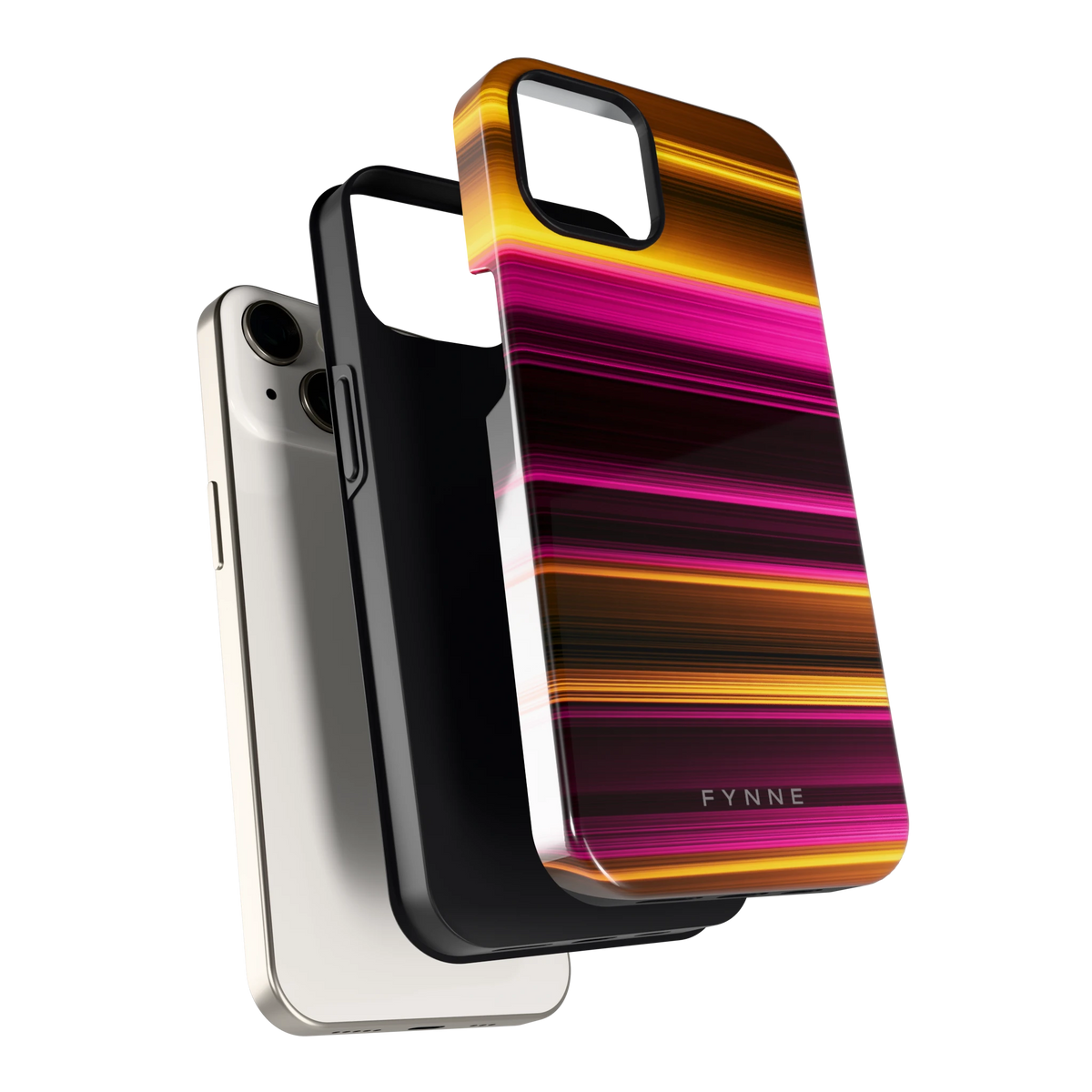 Neon Lichtstrepen hoesje voor iPhone 13, los van de telefoon
