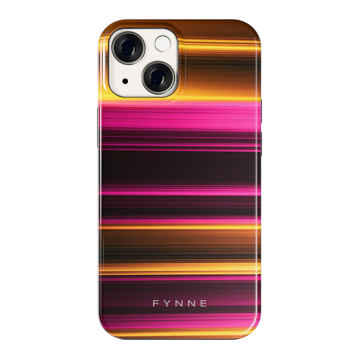 Neon Lichtstrepen hoesje voor iPhone 13 mini, achterkant