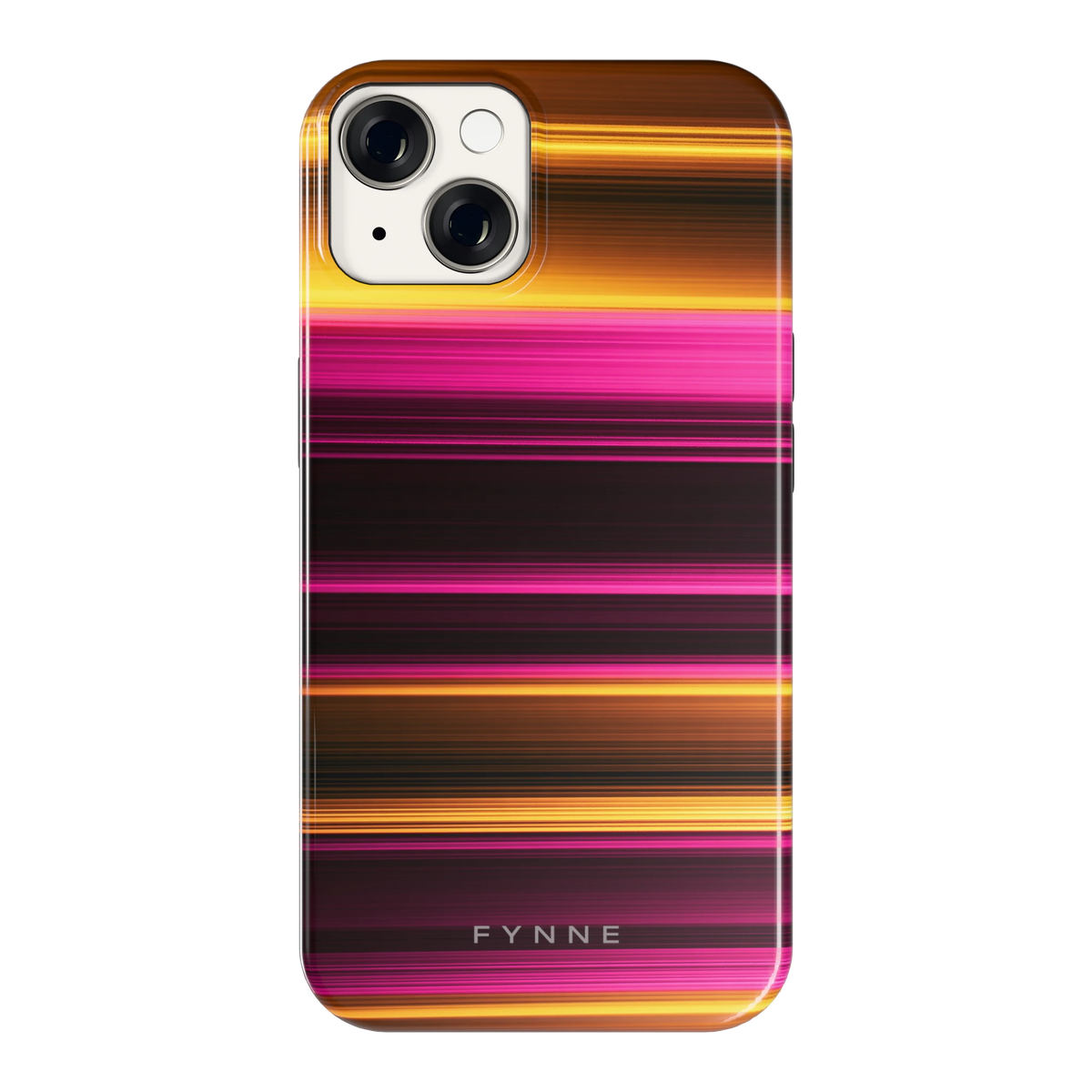 Neon Lichtstrepen hoesje voor iPhone 14, achterkant