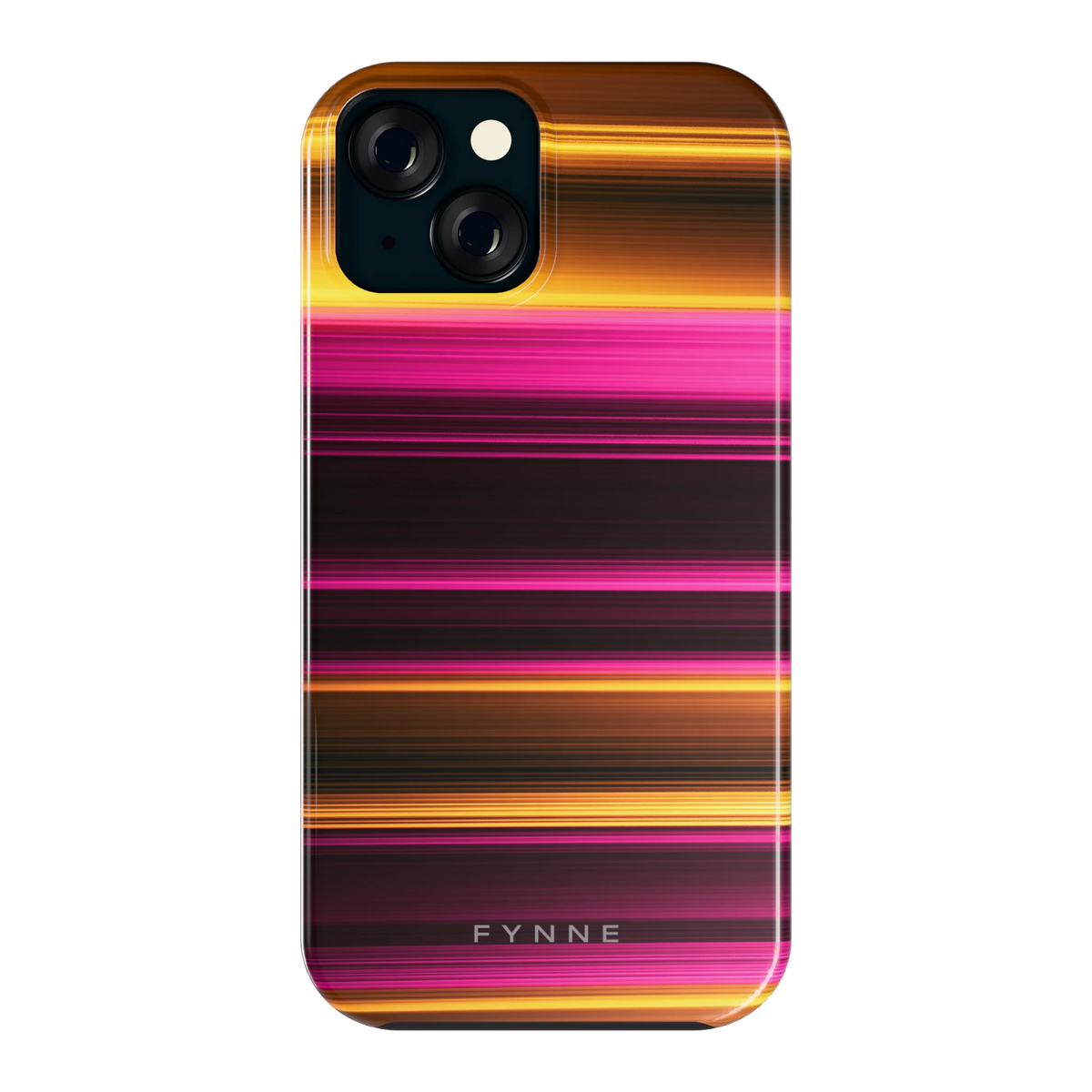 Neon Lichtstrepen hoesje voor iPhone 15, achterkant