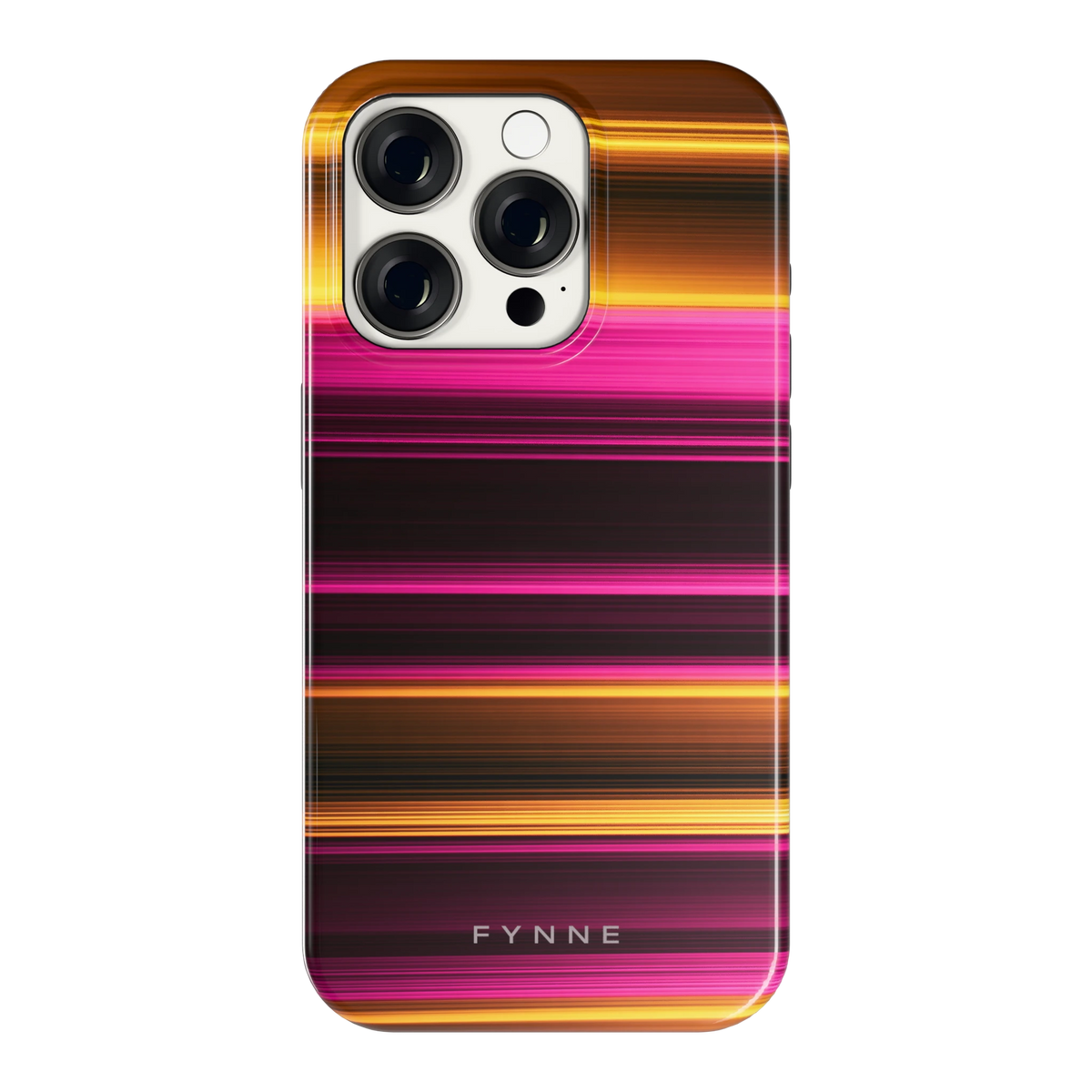 Neon Lichtstrepen hoesje voor iPhone 15 Pro, achterkant
