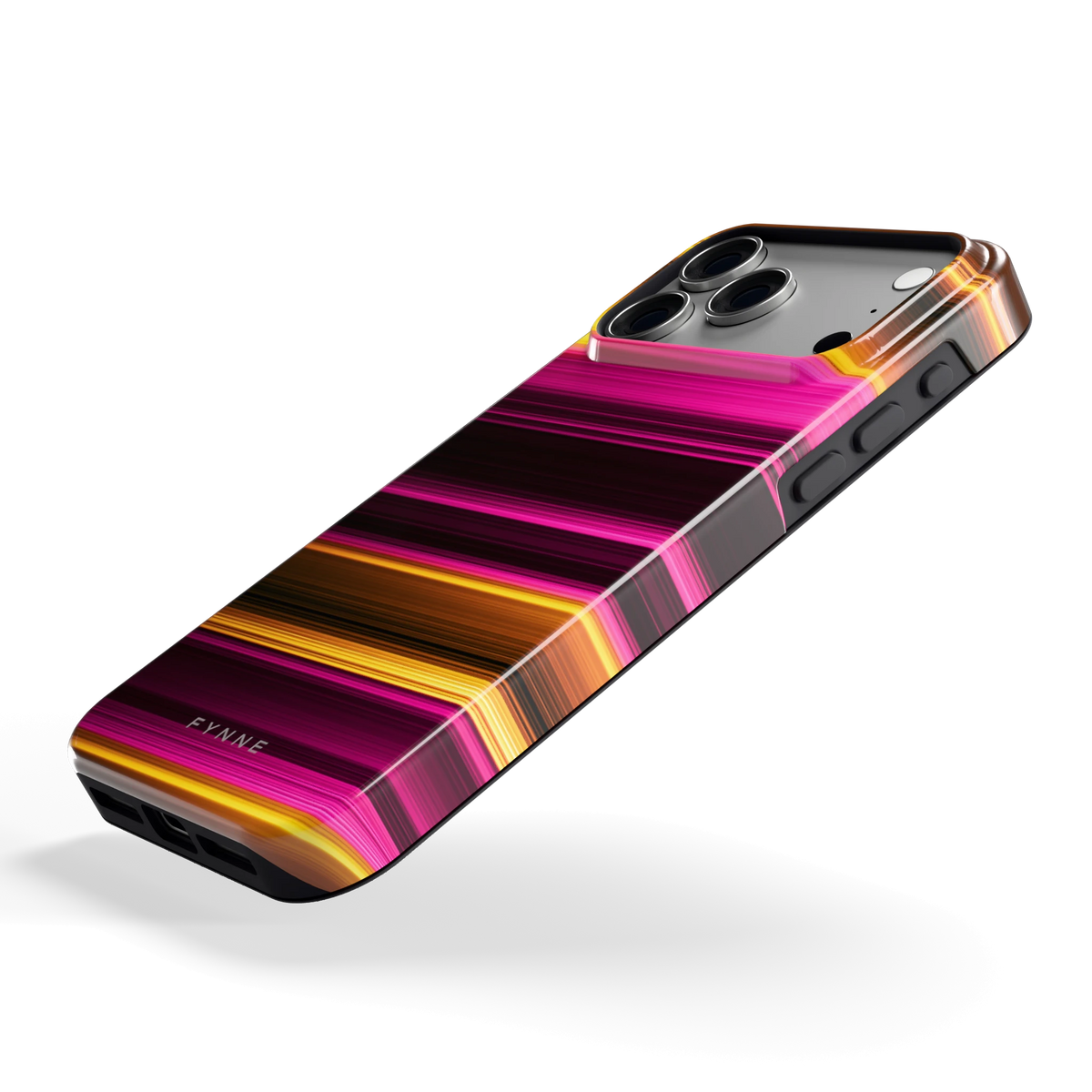 Neon Lichtstrepen hoesje voor iPhone 18 Pro Max, schuin