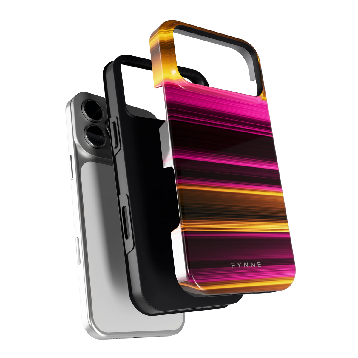 Neon Lichtstrepen hoesje voor iPhone 18 Pro Max, los van de telefoon