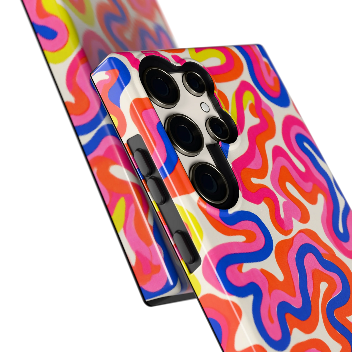 Neon Kronkels hoesje voor Galaxy S23 Ultra, close-up