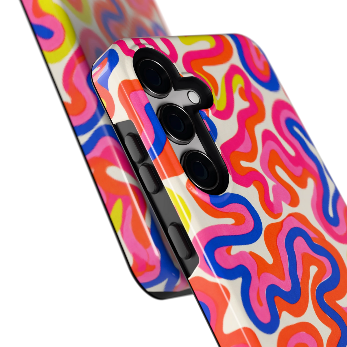 Neon Kronkels hoesje voor Galaxy S24, close-up