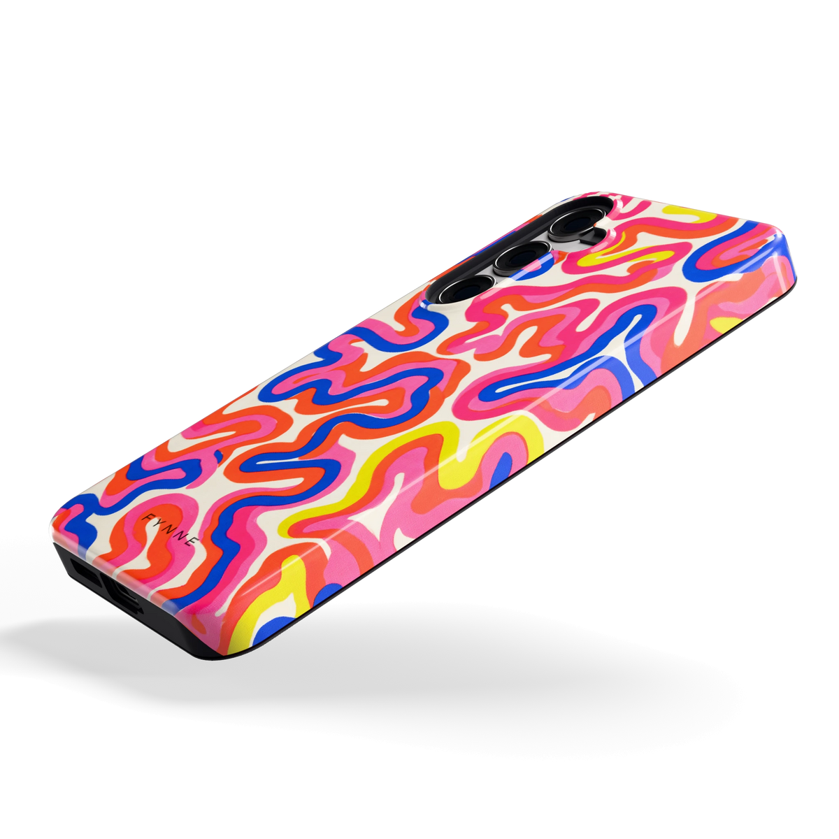 Neon Kronkels hoesje voor Galaxy S24+, schuin