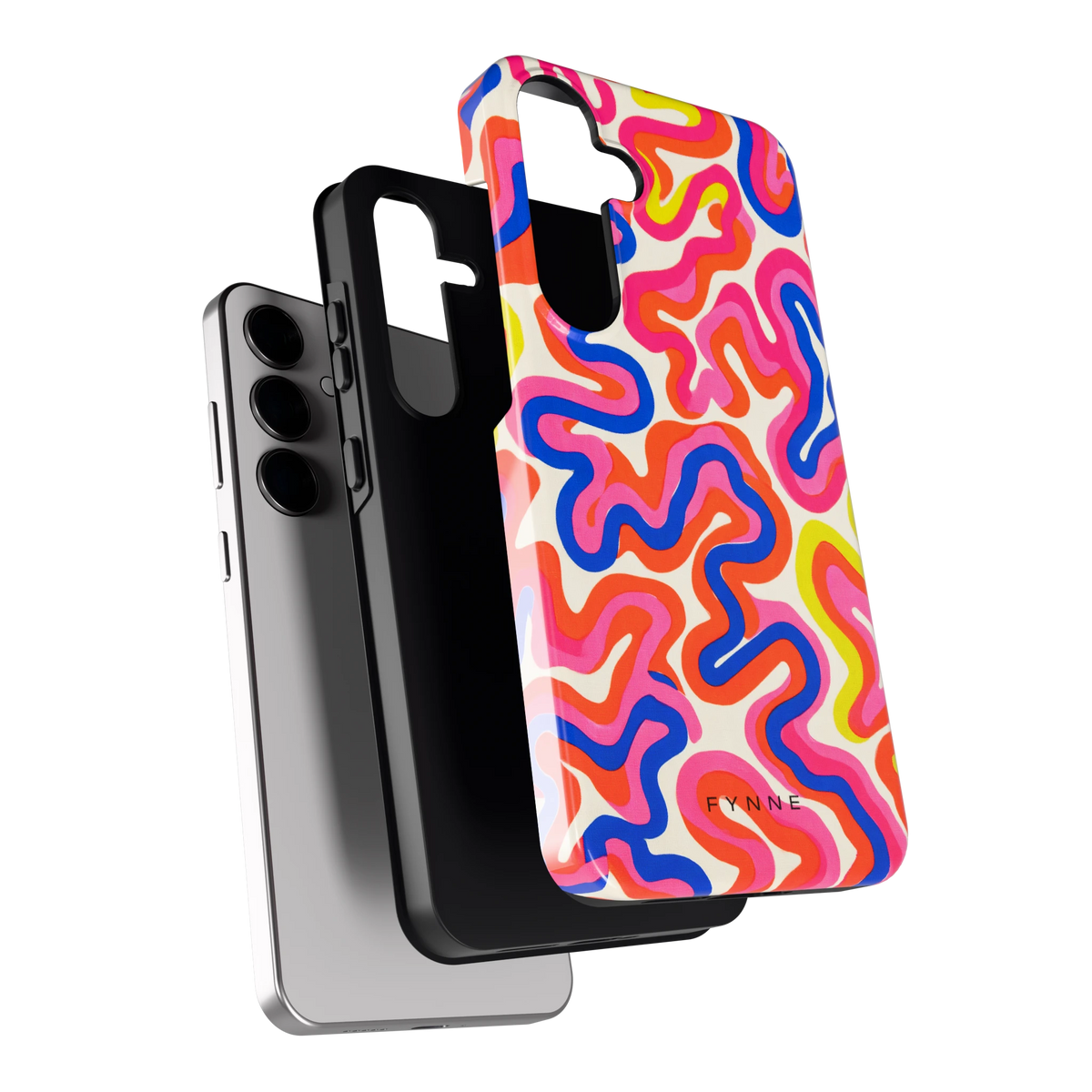 Neon Kronkels hoesje voor Galaxy S24+, los van de telefoon