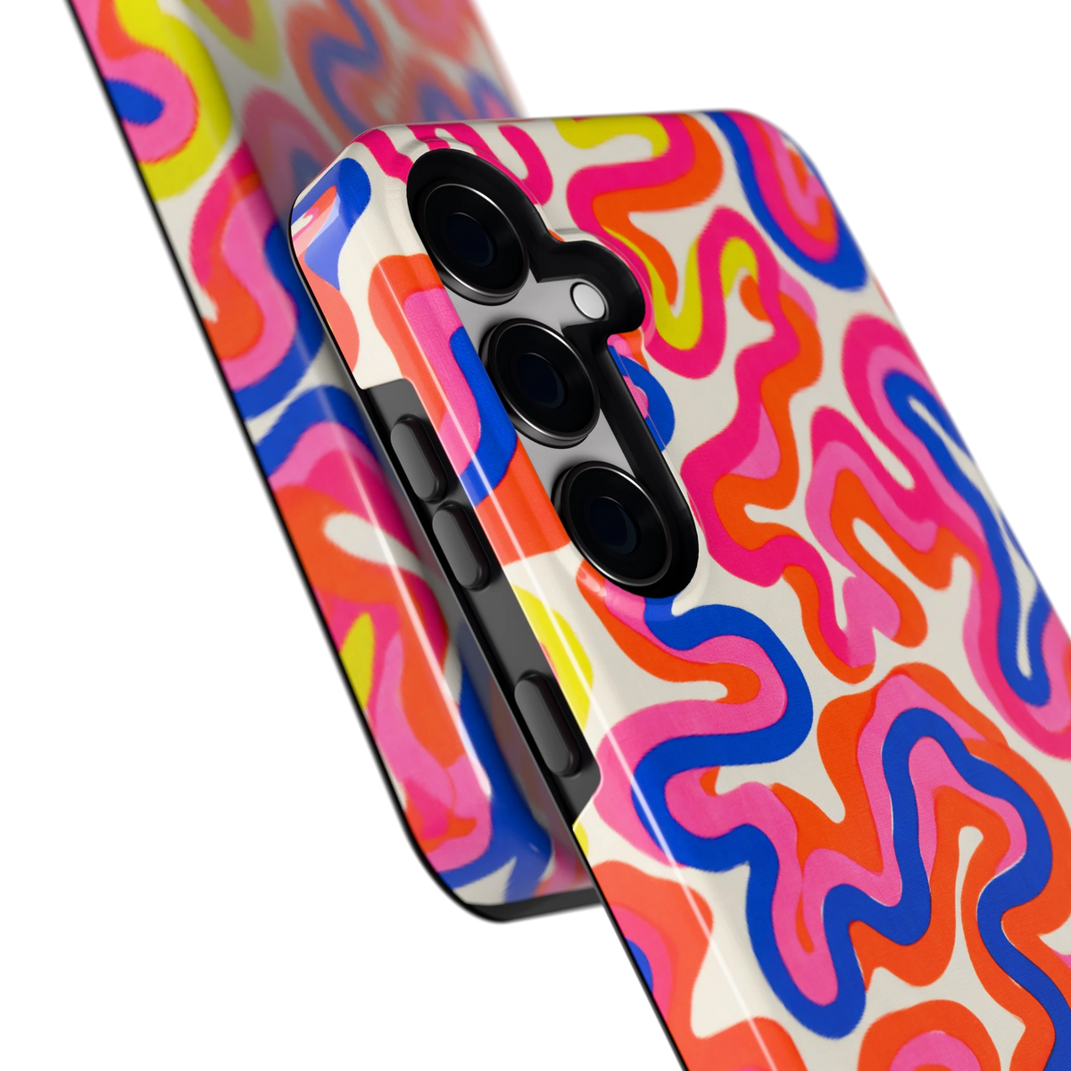 Neon Kronkels hoesje voor Galaxy S24+, close-up