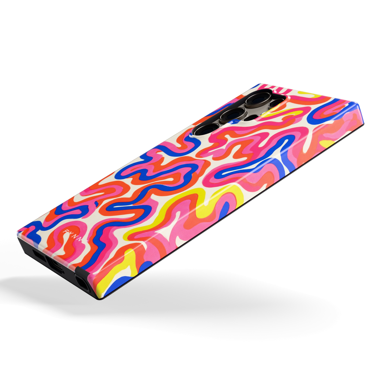Neon Kronkels hoesje voor Galaxy S24 Ultra, schuin