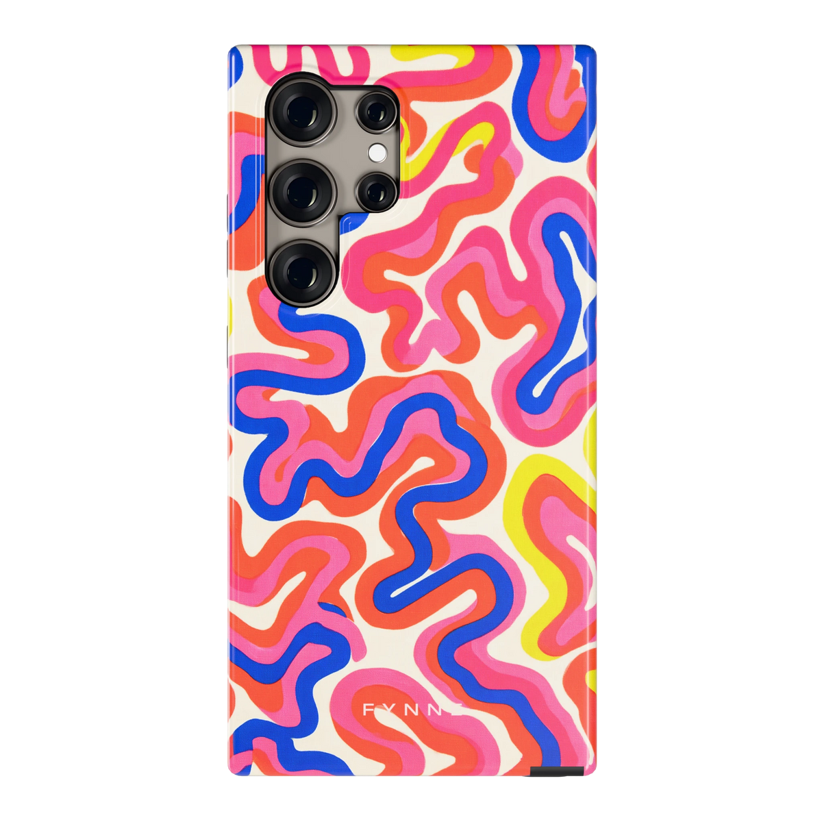 Neon Kronkels hoesje voor Galaxy S24 Ultra, achterkant