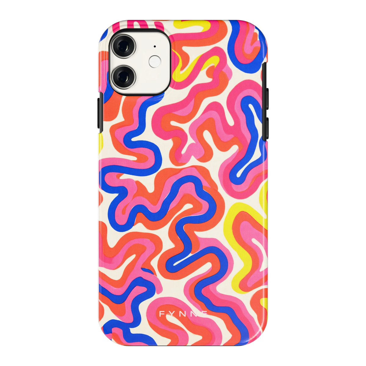 Neon Kronkels hoesje voor iPhone 11, achterkant