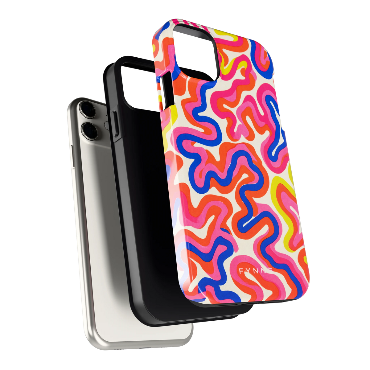 Neon Kronkels hoesje voor iPhone 11, los van de telefoon