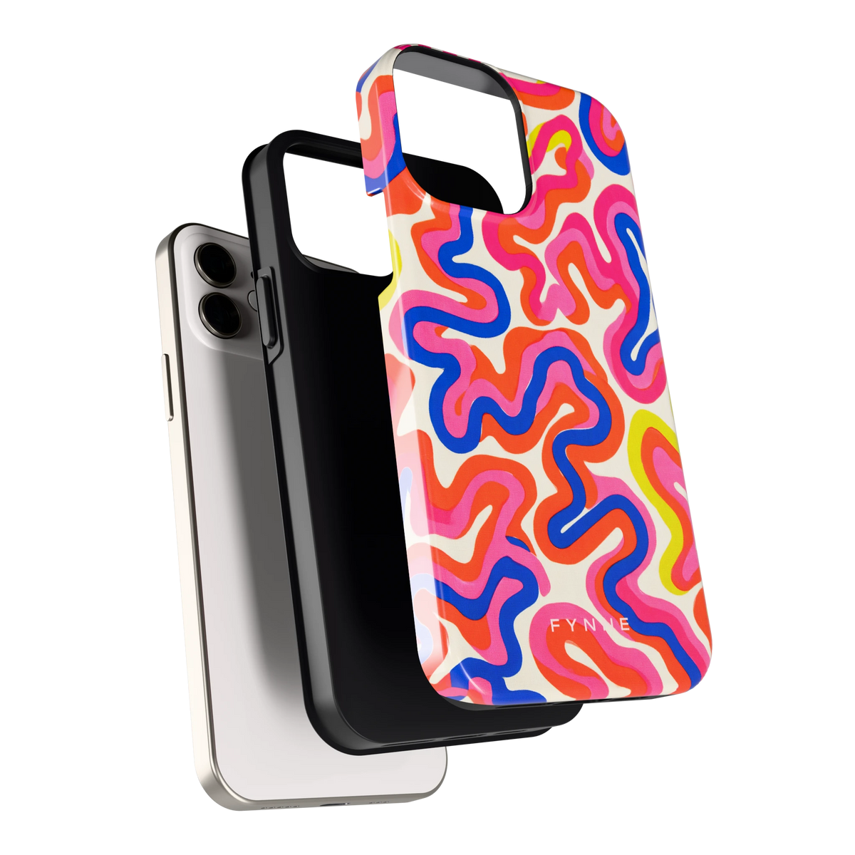 Neon Kronkels hoesje voor iPhone 12, los van de telefoon
