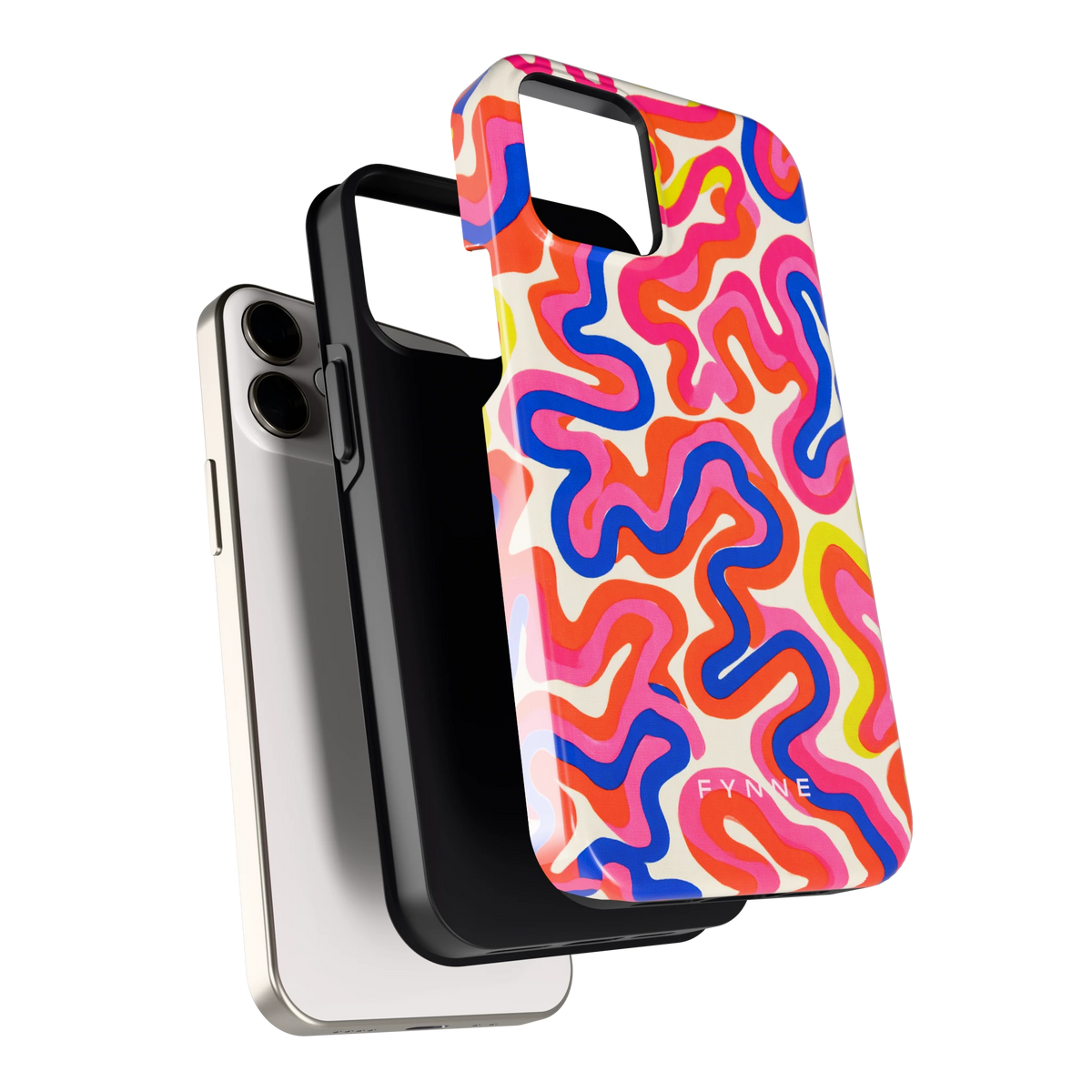 Neon Kronkels hoesje voor iPhone 12 mini, los van de telefoon